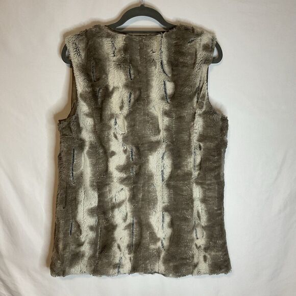 Miss London Vintage Faux Fur Vest Size Large - Picture 4 of 7